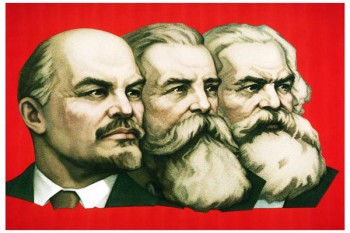 691. Советский плакат: Маркс, Энгельс, Ленин