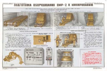 1609. Военный ретро плакат: Подготовка оборудования ВМР-2 к минированию