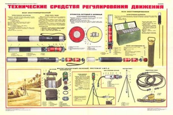 1710. Военный ретро плакат: Технические средства регулирования движения