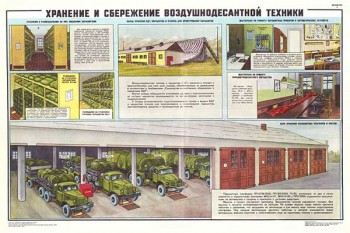 1810. Военный ретро плакат: Хранение и сбережение воздушнодесантной техники