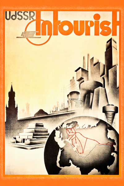2093. Советский плакат: UdSSR Intourist