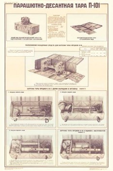 1964. Плакат Советской Армии: Парашютно-десантная тара П-101