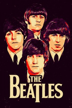 060. Постер: The Beatles, абстракция