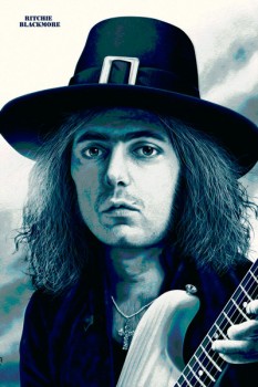 252. Постер: Ritchie Blackmore, рисунок на холсте