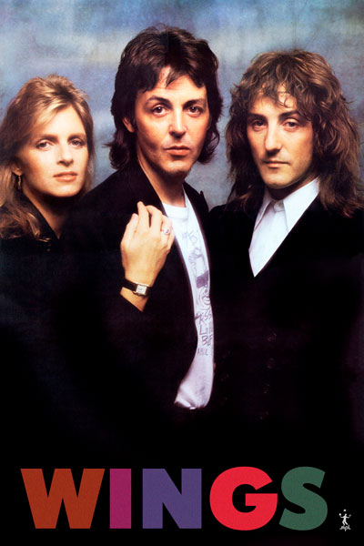 294. Постер: Paul, Linda McCartney и Denny Laine в составе группы Wings, в 1979 году