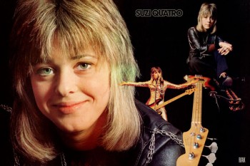 374-2. Постер: Suzi Quatro, очень успешная в 70-х исполнительница глэм-рока