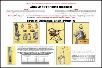 09. Аккумуляторщик должен. Приготовление электролита.