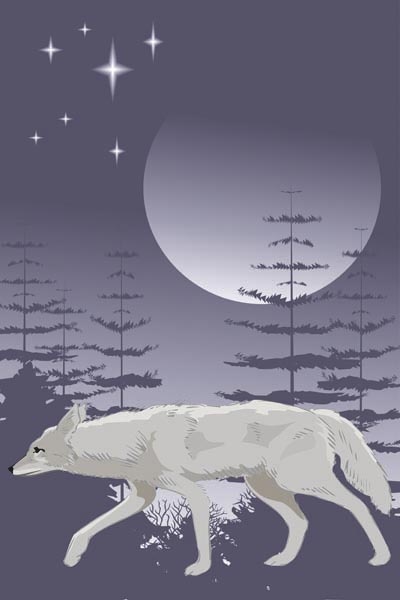 003. Детский плакат: Одинокий волк