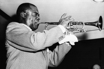 024. Постер: Louis Armstrong на репетиции