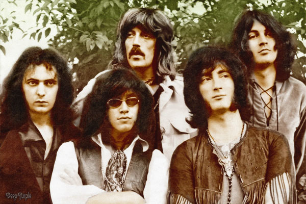 132-2. Постер: Группа Deep Purple в начале 70-х, рисунок