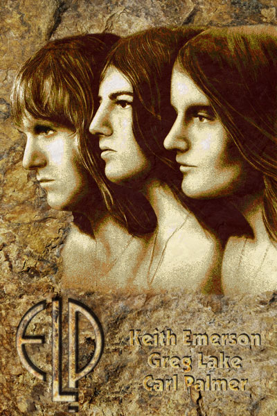 158-2. Постер: Emerson, Lake & Palmer - одна из первых британских супергрупп прогрессивного рока