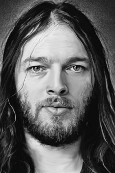 171. Постер: David Gilmour, британский композитор, гитарист, вокалист, один из лидеров группы Pink Floyd в 1975 году