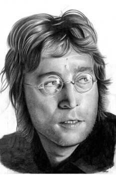 272. постер: John Lennon, рисунок карандашем