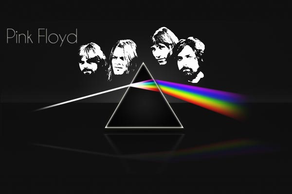 344. Постер: Pink Floyd с магическим треугольником с гениального альбома