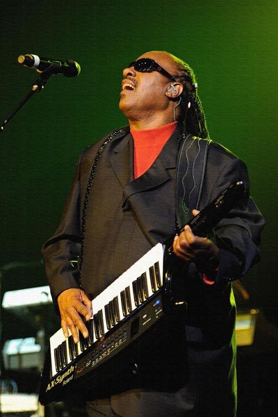 449. Постер: Stevie Wonder - американский слепой соул-певец, композитор и пианист