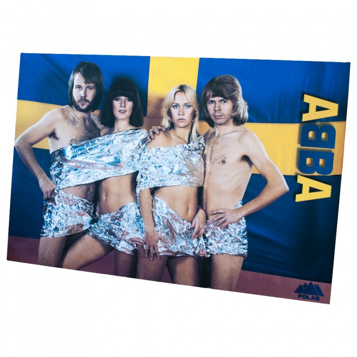 03. постер, ABBA на фоне национального флага