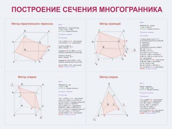 31. Плакат по математике: Построение сечения многогранника