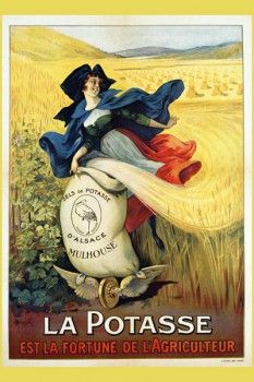 011. Ретро плакат западных стран: La Potasse. Poster by Marcellin Auzolle