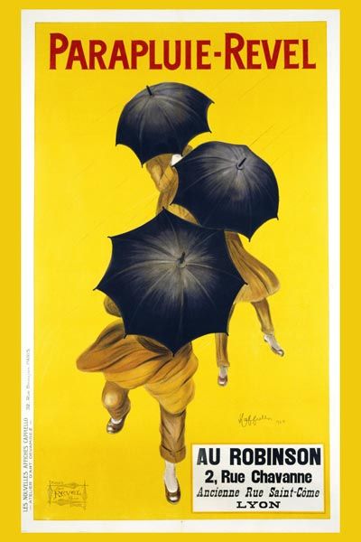 015. Ретро плакат западных стран: Parapluie-Revel. Poster by Leonetto Cappiello