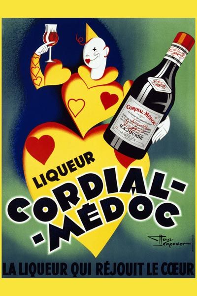 030. Ретро плакат западных стран: Cordial-Medoc. Poster by Henry Le Monnier