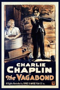 041. Ретро плакат западных стран: Poster for Charlie Chaplin in The Vagabond