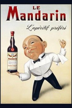 042. Ретро плакат западных стран: Le Mandarin. Poster Depicting a Waiter