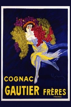 048. Ретро плакат западных стран: Cognac Gautier Freres. Poster by Leonetto Cappiello