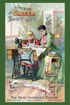 051. Ретро плакат западных стран: Of Singer Sewing Machine Manual