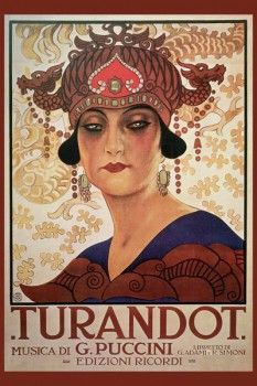 053. Ретро плакат западных стран: Poster for the Puccini Opera Turandot