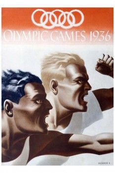 057. Ретро плакат западных стран: Poster for the 1936 Olympic Games