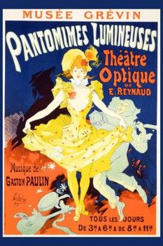 062. Ретро плакат западных стран: Poster for the Pantomimes Lumineuses by Jules Cheret