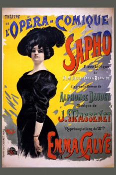 068. Ретро плакат западных стран: Sapho Théâtre de l'Opéra-Comique
