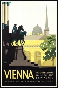 081. Ретро плакат западных стран: Vienna. Poster by Kosel