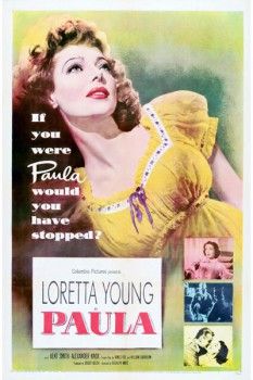 096. Ретро плакат западных стран: Loretta Young. Paula