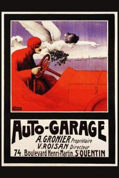 114. Ретро плакат западных стран: Auto-garage