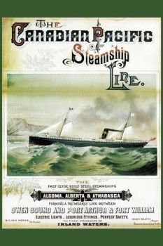 116. Ретро плакат западных стран: The Canadian Pacific. Steamship Line