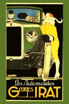 131. Ретро плакат западных стран: Les automobiles Georges Irat