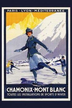 139. Ретро плакат западных стран: Chamonix-Mont Blank