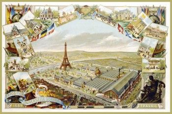 147. Ретро плакат западных стран: Exposition Universelle de Paris 1889 Poster