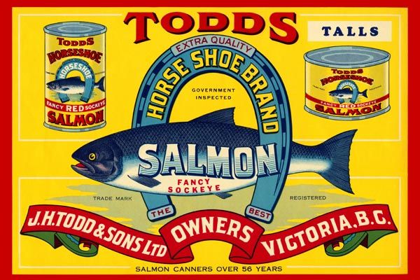 163. Иностранный плакат: Todds Salmon fancy sockye