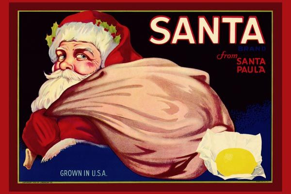 171. Иностранный плакат: Santa brand. From Santa Paula