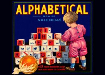 178. Иностранный плакат: Albhabetical brand