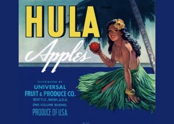 209. Иностранный плакат: Hula Apples