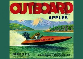 218. Иностранный плакат: Outboard brand apples