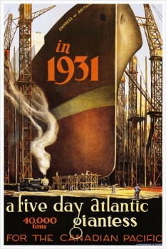 254. Иностранный плакат: In 1931a five day Atlantic giantess