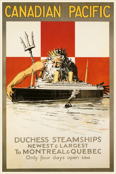 256. Иностранный плакат: Canadian pacific. Duchess steamships...