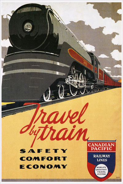 260. Иностранный плакат: Travel by train