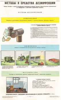 0281. Военный ретро плакат: Методы и средства дезинфекции