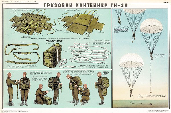 0735. Военный ретро плакат: Грузовой контейнер ГК-30
