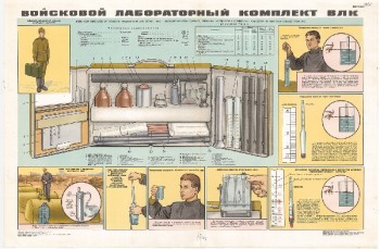 0896. Военный ретро плакат: Войсковой лабораторный комплект ВЛК